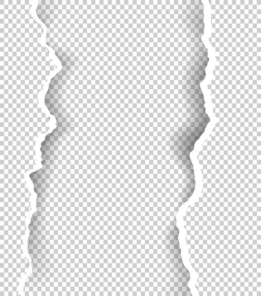 Metin, vektör sanat ve çizim alanı ile şeffaf yırtık kağıt.