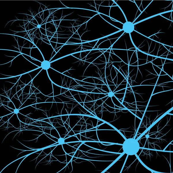 Cellules nerveuses de l'humain. Structure des molécules de brin. Composés génétiques et chimiques — Image vectorielle