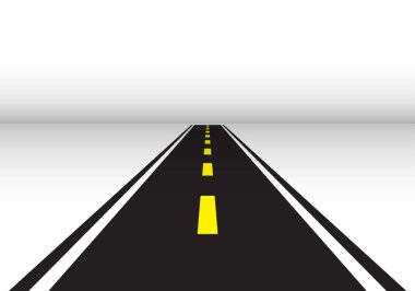 Yol perspektif vektör çizim.