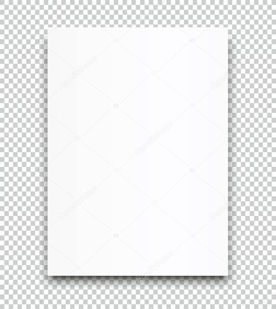 A4 sized vector frame poster blank paper mockup