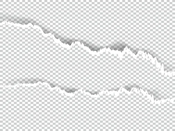 Metin, vektör sanat ve çizim alanı ile şeffaf yırtık kağıt.