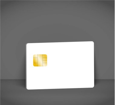 Boş çipli kart boş oyun kağıdı mockup şablon bankacılık