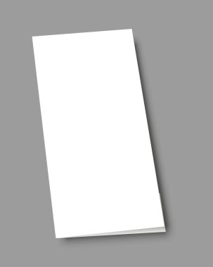 Boş tri broşür sahte portre kapağı yukarı katlayın. İzole