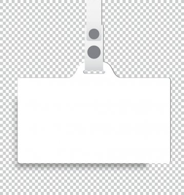 Boş gerçekçi kimlik kartı kart şerit mockup kapak şablonu ile