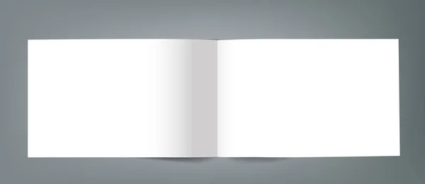 Modèle blanc de couverture de couverture de maquette de catalogue de magazine ouvert — Image vectorielle