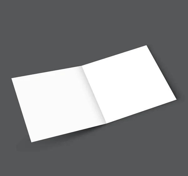 Blanko quadratisch dreifach Broschüre-Attrappe Cover-Vorlage — Stockvektor