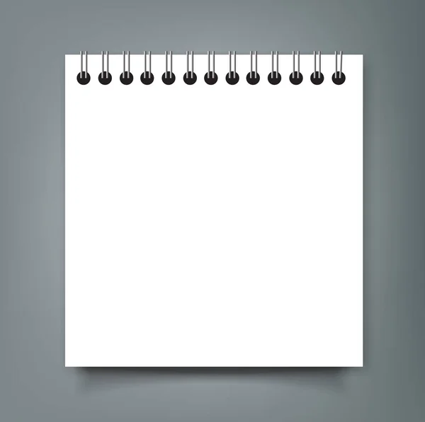 Blank vierkant notebook kalendersjabloon mockup cover Rechtenvrije Stockvectors