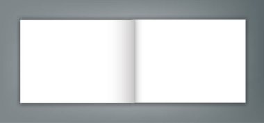 Boş açık dergi Katalog Broşür mockup kapak şablonu