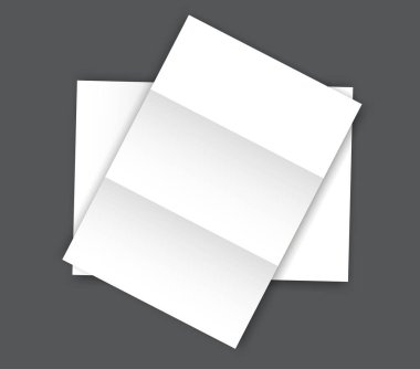 Boş katlanmış kağıt sayfa boş A4 mockup
