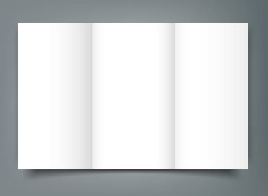 Boş üç kat broşürü mockup kapak şablonu. İzole