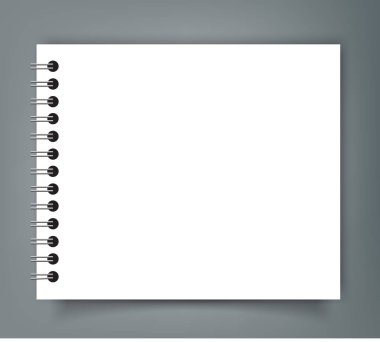 Boş kare defter takvim mockup kapak şablonu