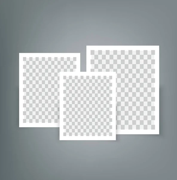 Realistic Blank Photo Frame brochure mockup cover template — Stock Vector