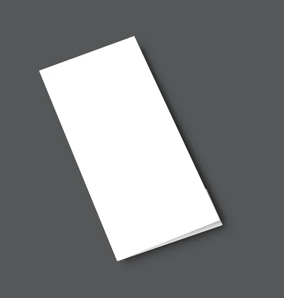 空白三折叠小册子模拟肖像封面。孤立 — 图库矢量图片