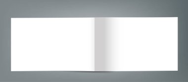 Boş açık dergi Katalog Broşür mockup kapak şablonu