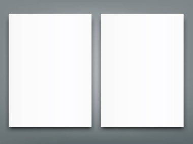 Boş poster BI kat broşürü mockup kapak şablonu