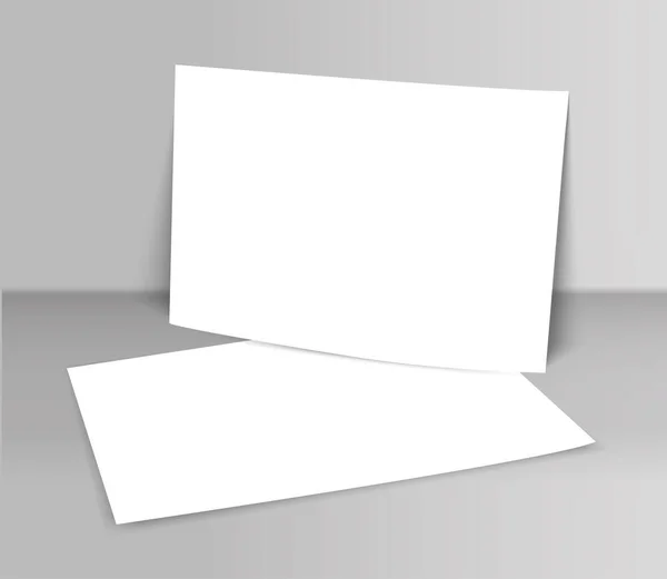 ポスター空双折りパンフレット モックアップの表紙のテンプレート ロイヤリティフリーストックベクター