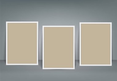 Boş fotoğraf çerçevesi broşür mockup kapak şablonu