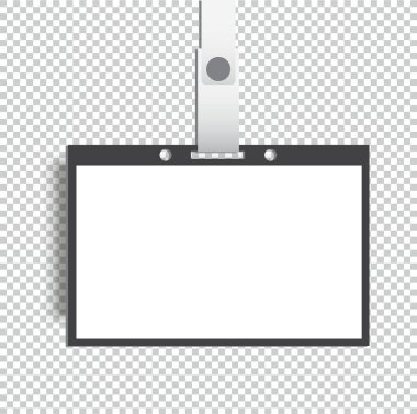 Boş gerçekçi kimlik kartı kart şerit mockup kapak şablonu ile