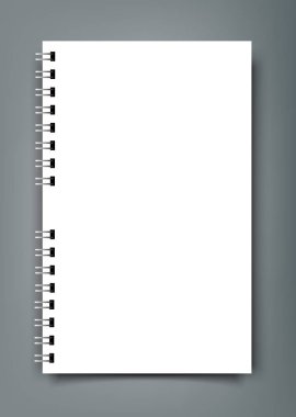 Boş kare defter takvim mockup kapak şablonu