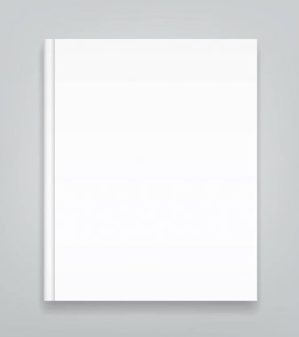 Sert kapak boş gerçekçi kitap, kapalı organizer veya photobook mockup.