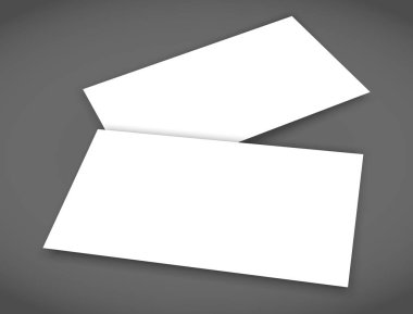 Gölge mockup kapak şablonu ile iki kartvizit