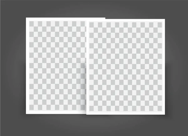 Realistic Blank Photo Frame brochure mockup cover template — Stock Vector