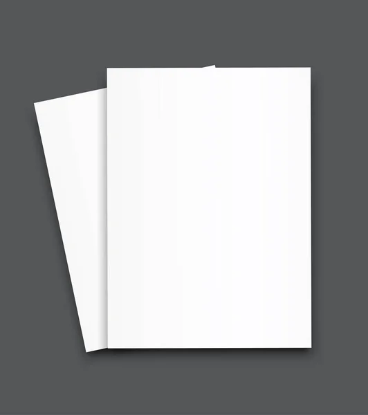 Catálogo en blanco folleto de paisaje maqueta cubierta plantilla — Vector de stock