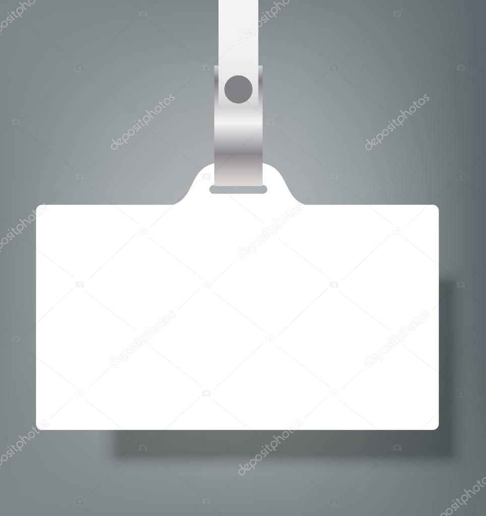 Blank Name Tags Mockup. Vector Illustration of Identity Card Badge mockup cover template.