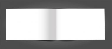 Boş açık dergi Katalog Broşür mockup kapak şablonu