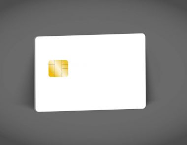 Boş çipli kart boş oyun kağıdı mockup şablon bankacılık