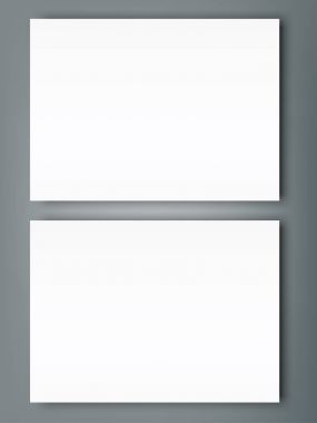 Poster boş iki kat broşürü mockup kapak şablonu