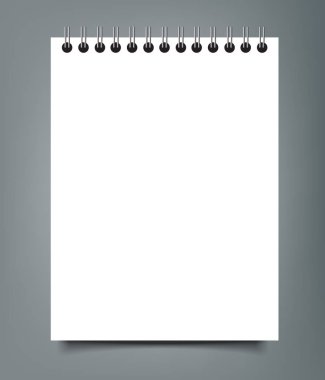 Gerçekçi yaprak kağıt ile spiral ve broşür mockup kapak şablonu