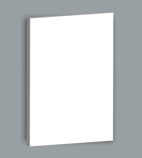 Libro realistico bianco copertina rigida, organizzatore chiuso o fotolibro mockup . — Vettoriale Stock