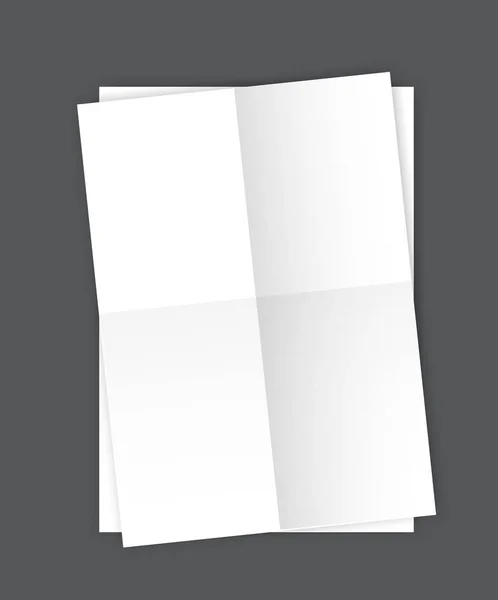 Conjunto de dois papel dobrado em branco Página em branco A4 mockup — Vetor de Stock