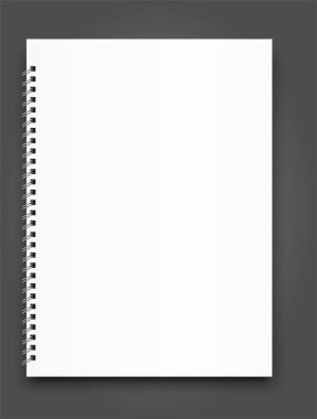 Boş kare defter takvim mockup kapak şablonu