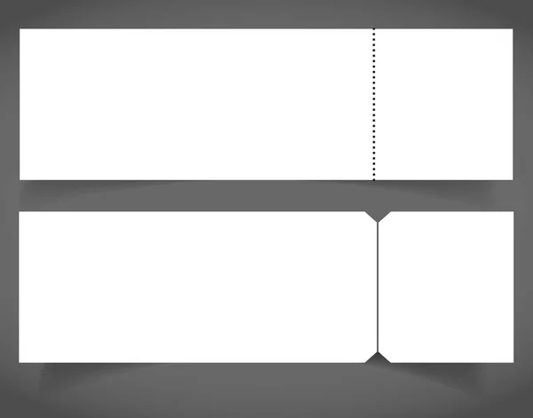 빈 이벤트 콘서트 티켓 이랑 서식 파일의 집합입니다. 콘서트, 파티 또는 축제 티켓 디자인 서식 파일. — 스톡 벡터