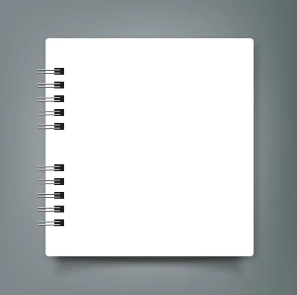 Leere quadratische Notizbuch-Kalender-Mockup-Cover-Vorlage — Stockvektor