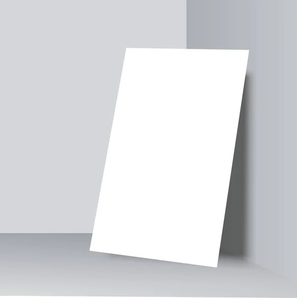 Blanco visitekaartje met schaduw mockup voorbladsjabloon — Stockvector