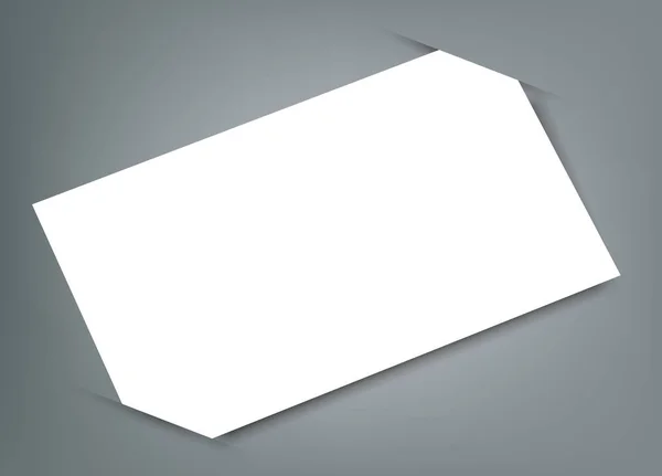 Um cartão de visita com modelo de capa de mockup sombra — Vetor de Stock