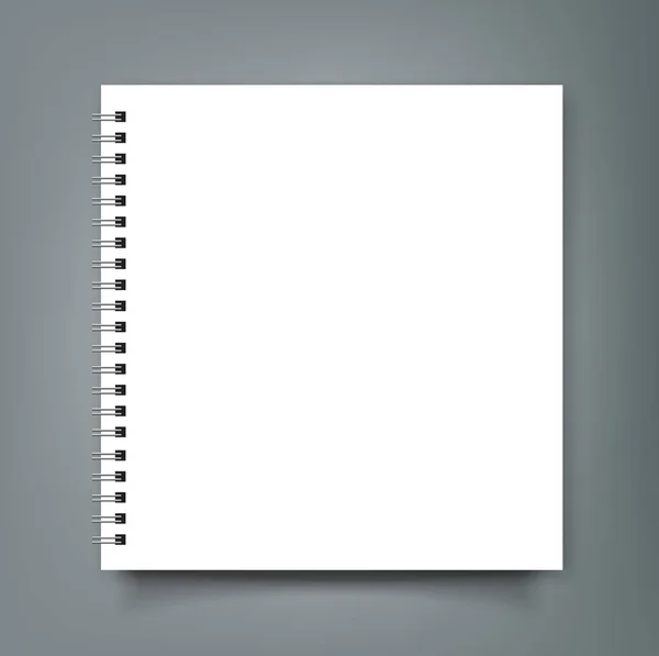 Modelo de capa de mockup calendário notebook Blank Square —  Vetores de Stock