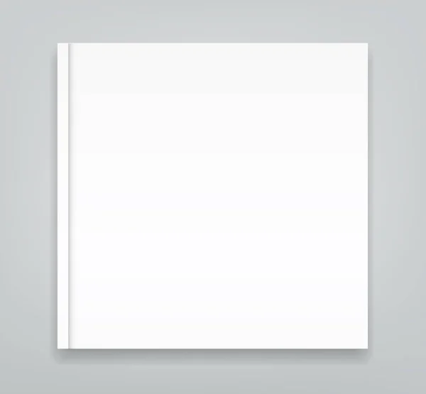 空白正方形三折叠小册子样机封面模板 — 图库矢量图片