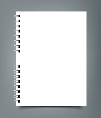 Boş kare defter takvim mockup kapak şablonu
