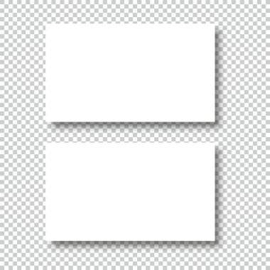 Gölge mockup kapak şablonu ile iki kartvizit