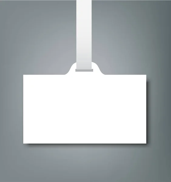 Blank realistisk Identitetskort Badge med bånd mockup cover skabelon – Stock-vektor