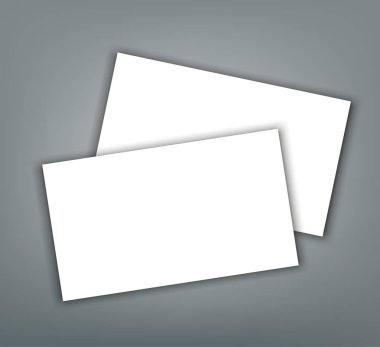 Gölge mockup kapak şablonu ile boş kartvizit