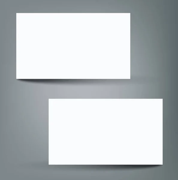 带阴影样机的空白名片封面模板 — 图库矢量图片