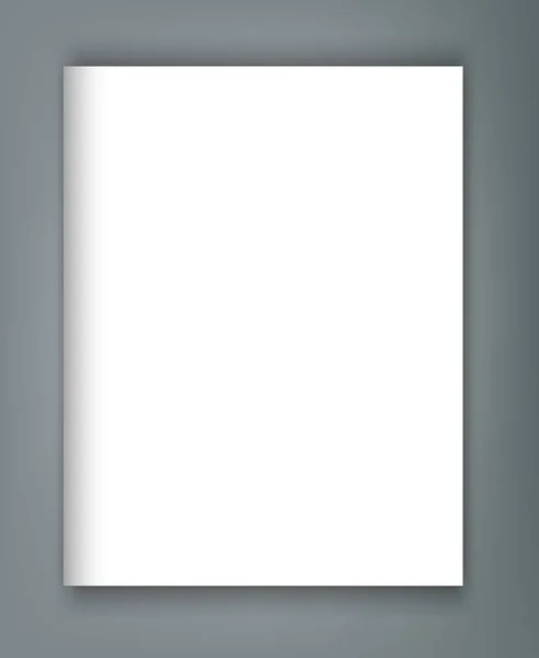 Cartel en blanco bi pliegue folleto maqueta cubierta plantilla — Archivo Imágenes Vectoriales
