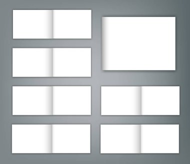 Boş katalog manzara broşür mockup kapak şablonu.