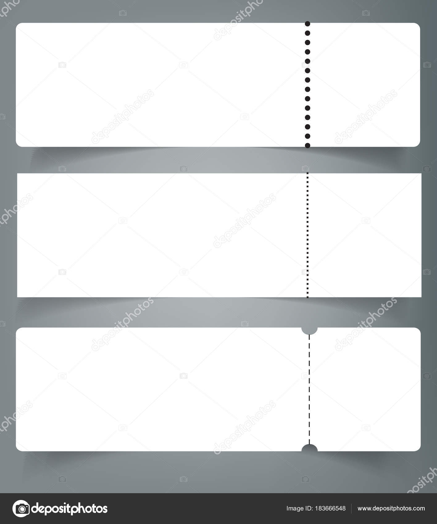 set of blank event concert ticket mockup template concert party or ticket making template