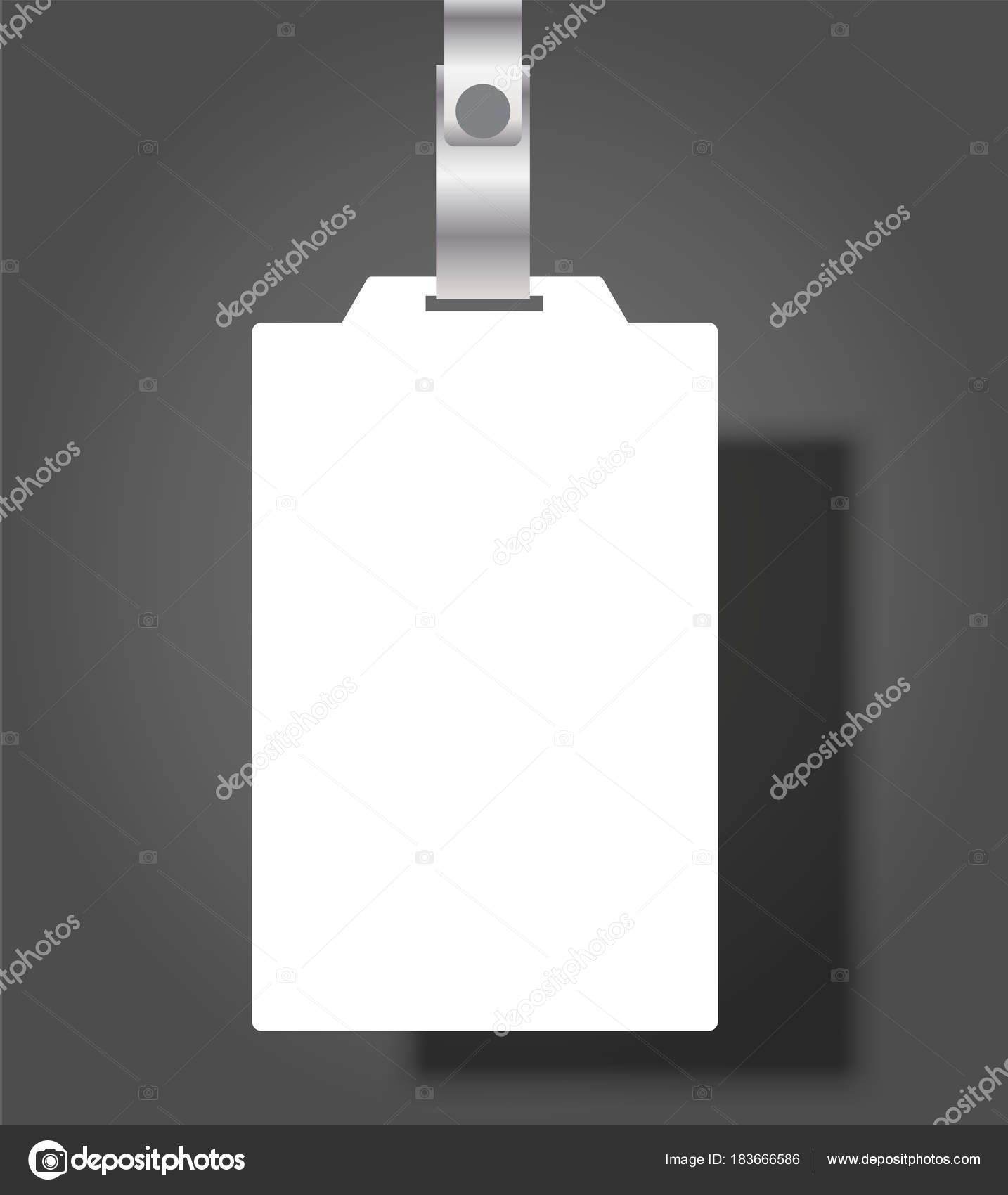 Blank Name Tags Mockup Vector Illustration Of Identity Card Badge Mockup Cover Template Stock Vector C Kednert 183666586